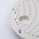 Maxbell Marine 4 Inch Round Non Slip Inspection Hatch with Detachable Cover White