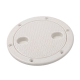 Maxbell Marine 4 Inch Round Non Slip Inspection Hatch with Detachable Cover White