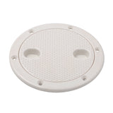 Maxbell Marine 4 Inch Round Non Slip Inspection Hatch with Detachable Cover White