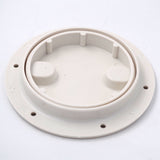 Maxbell Marine 4 Inch Round Non Slip Inspection Hatch with Detachable Cover White