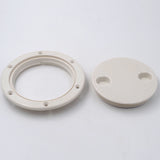 Maxbell Marine 4 Inch Round Non Slip Inspection Hatch with Detachable Cover White