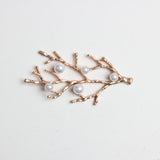 Maxbell 10 Pieces Gold Alloy Branches Pearl Embellishment DIY Scrapbooking Wedding Bridal Hair Craft Jewelry Findings