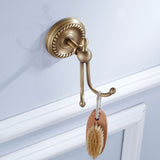 Maxbell Bathroom Accessories Antique Brass Hardware Double Prong Clothes Robe Hook