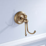 Maxbell Bathroom Accessories Antique Brass Hardware Double Prong Clothes Robe Hook