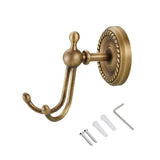 Maxbell Bathroom Accessories Antique Brass Hardware Double Prong Clothes Robe Hook