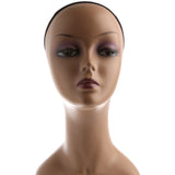 Maxbell Plastic Female Mannequin Head Manikin Model Stand for Glasses Hat Wig Scarves Display with Net Cap