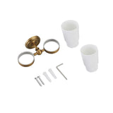 Maxbell Toothbrush Cup Holder Bathroom Hardware with Double Ceramic Cups Hanger