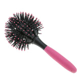 Maxbell 3D Women Professional Hair Brush, Round Comb Salon Home Use, Wavy Curling Hair, Drying Detangling Heat Resistant, Hair Care, Pink