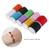 Maxbell 10 Rolls Cotton Cords Strings Ropes For DIY Bracelet Beading Jewelry Making