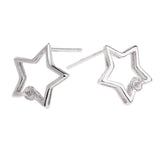 Maxbell 1 Pair of Sterling 925 Silver Star Ear Stud Earring Findings Bases DIY Jewelry