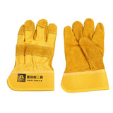 Maxbell 1 Pair Welding Cowhide Leather Welder Protective Work Gloves One Size Home