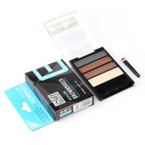 Maxbell 4 Colors Long Lasting Waterproof Natural Eyebrow Makeup Powder Eye Brow Concealer Cream Comestic Palette with Brush