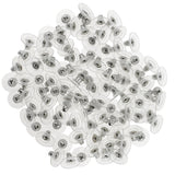 Maxbell 100Pcs Transparent Plastic Earring Stopper Posts Earring Findings Back Nuts