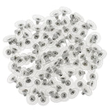 Maxbell 100Pcs Transparent Plastic Earring Stopper Posts Earring Findings Back Nuts