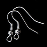 Maxbell 100 Pieces Coil Ear Wire Hooks DIY Earrings Hooks For Women Jewelry Findings