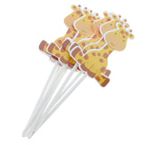 Maxbell 24x Cute Animal Giraffe Cake Cupcake Topper Picks Kids Birthday Party Décor