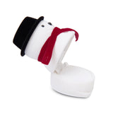 Maxbell Xmas Snowman Santa Ring Earring Display Storage Gift Packing Box Black