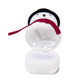 Maxbell Xmas Snowman Santa Ring Earring Display Storage Gift Packing Box Black