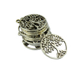 Maxbell 20 Pieces/ Lot Antique Silver Filigree Hollow Leaf Tree Of Life DIY Charms Beads Family Friends Xmas Crafts Gift