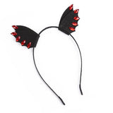 Maxbell Women Girl Black Devil Bat Ear Halloween Costume Party Hair Headband Band
