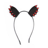 Maxbell Women Girl Black Devil Bat Ear Halloween Costume Party Hair Headband Band