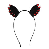 Maxbell Women Girl Black Devil Bat Ear Halloween Costume Party Hair Headband Band
