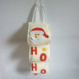 Maxbell Santa Claus Fabric Toilet Reel Roll Paper Cover Hanging Holder Xmas Home Bathroom Decoration White