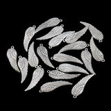 Maxbell 20 Pieces Tibetan Silver Angel Wing Charm Pendant Jewelry Making Accessories