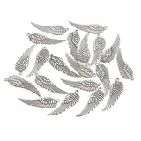 Maxbell 20 Pieces Tibetan Silver Angel Wing Charm Pendant Jewelry Making Accessories