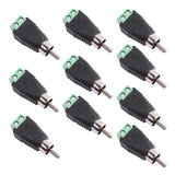 Maxbell 10-Pack Phono RCA Male Plug to AV Screw Terminal Audio/Video Connector Adapter