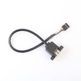 Maxbell 30cm 9 Pin Motherboard Female Header to 2 Port USB 2.0 Female Adapter Cable with Screw Panel Mount Holes