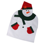 Maxbell Cute Snowman Chair Back Cover Christmas Holiday Festive Kitchen Dinner Decoration