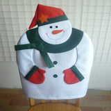 Maxbell Cute Snowman Chair Back Cover Christmas Holiday Festive Kitchen Dinner Decoration