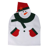 Maxbell Cute Snowman Chair Back Cover Christmas Holiday Festive Kitchen Dinner Decoration