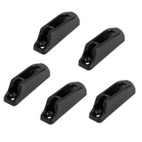 Maxbell 5 Pack Black Nylon Self-locking Rope Cord Runner Tensioner for Canoe Kayak Boat, Fits Rope within 4mm Dia.