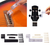 Maxbell Acoustic Guitar Parts String Winder+Slotted Saddle Nut+Bridge End Pins Pegs