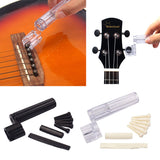 Maxbell Acoustic Guitar Parts String Winder+Slotted Saddle Nut+Bridge End Pins Pegs