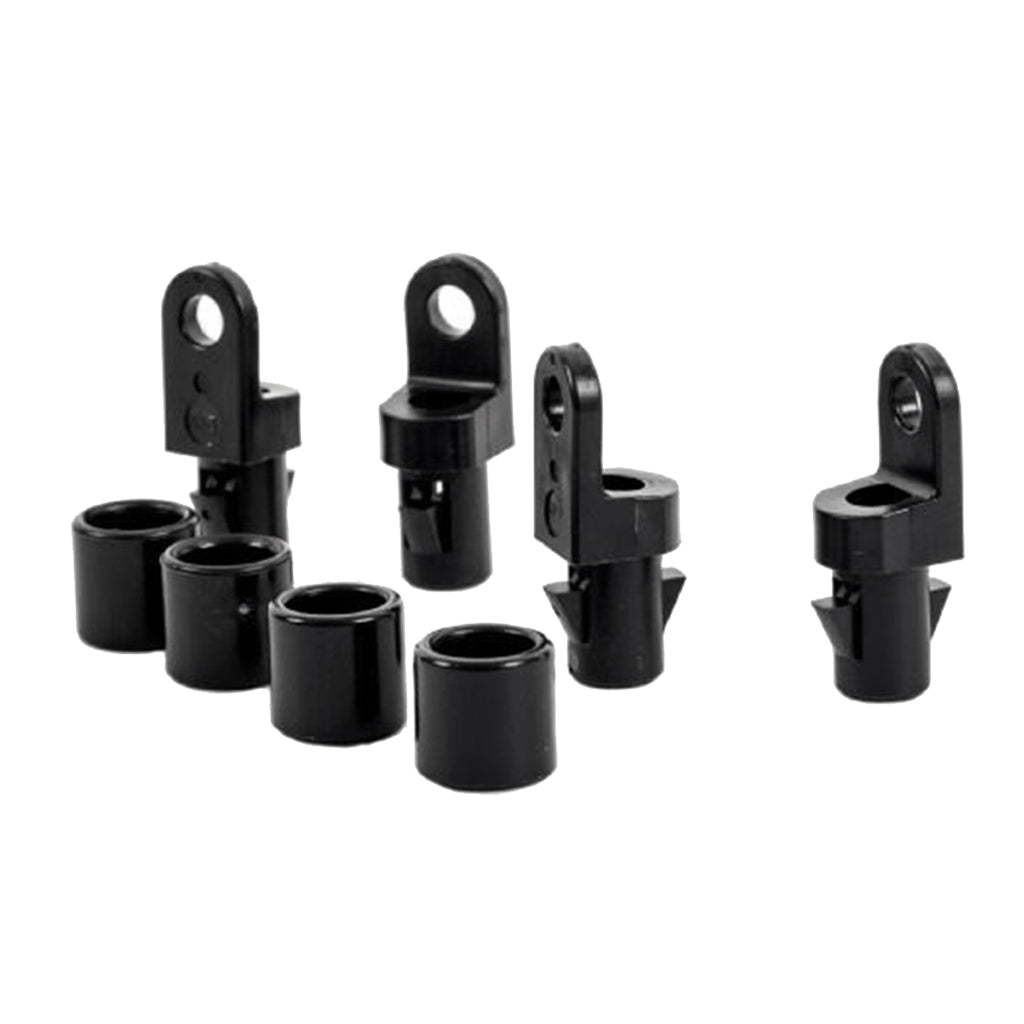 Maxbell 20 Pieces Black Nylon Kayak Bungee Hooks Fixed Terminal Ends For 6mm Elastic Shock Cord