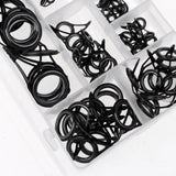 Maxbell 90pcs Stainless Fishing Rod Parts Rod Guides Sets Black Protect the Fishing Line