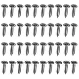 Maxbell 40PCS M5 Round Pan Flat Head Self-Tapping Screws Stainless Steel Wood Screws Kit 16mm Long