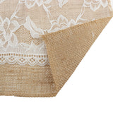 Maxbell 2.7M Burlap Hessian Lace Table Runner Vintage Jute Wedding Rustic Home Decoration