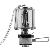 Maxbell Portable Compact Metal Small Hanging Gas Lamp Festival Tent Lantern 2.36 x 2.36 x 4.33inch Silver