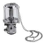 Maxbell Portable Compact Metal Small Hanging Gas Lamp Festival Tent Lantern 2.36 x 2.36 x 4.33inch Silver