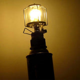 Maxbell Portable Compact Metal Small Hanging Gas Lamp Festival Tent Lantern 2.36 x 2.36 x 4.33inch Silver