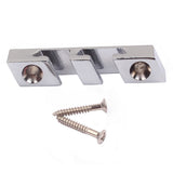Maxbell 1Pcs Metal Guitar Roller String Retainer Tree for 3 String Bass Box Guitar Accessories Chrome