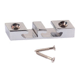 Maxbell 1Pcs Metal Guitar Roller String Retainer Tree for 3 String Bass Box Guitar Accessories Chrome