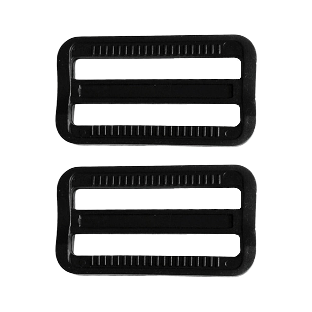 Maxbell 2 Pieces Black Plastic Weight Belt Keeper 2" Webbing Retainer Stopper Tri-Slider For Scuba Diving or Snorkeling