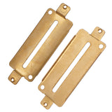 Maxbell 2 Pieces Brass Humbucker Double Coil Pickup Base Plate for Electric Guitar Replacement Parts