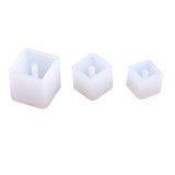 Maxbell 3 Sizes Silicone Mould DIY Cube Pendants Beads with Hole For Resin Casting Jewelry Making Crafts