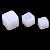 Maxbell 3 Sizes Silicone Mould DIY Cube Pendants Beads with Hole For Resin Casting Jewelry Making Crafts